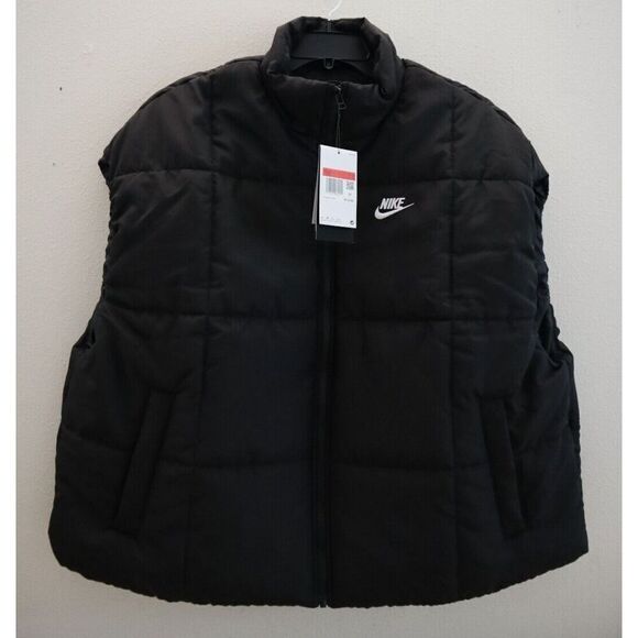 Nike FB7679-010 Women’s Sz L Black Sportswear Puffer Therma-FIT Loose Vest - Picture 1 of 10